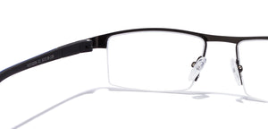 Black Rectangle Half Rim Unisex Eyeglasses by Lenskart Air Online-116763