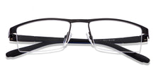 Load image into Gallery viewer, Black Rectangle Half Rim Unisex Eyeglasses by Lenskart Air Online-116763