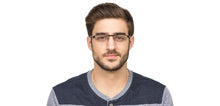 Load image into Gallery viewer, Black Rectangle Half Rim Unisex Eyeglasses by Lenskart Air Online-116763