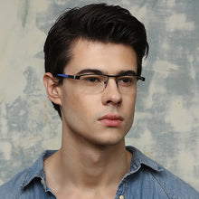Load image into Gallery viewer, Black Rectangle Half Rim Unisex Eyeglasses by Lenskart Air Online-116763