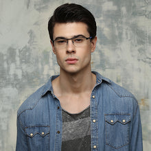 Load image into Gallery viewer, Black Rectangle Half Rim Unisex Eyeglasses by Lenskart Air Online-116763