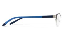 Load image into Gallery viewer, Grey Rectangle Half Rim Unisex Eyeglasses by Lenskart Air Online-120110