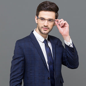 Grey Rectangle Half Rim Unisex Eyeglasses by Lenskart Air Online-120110