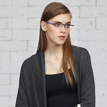 Load image into Gallery viewer, Grey Rectangle Half Rim Unisex Eyeglasses by Lenskart Air Online-116788