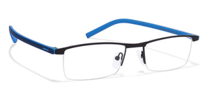 Black Rectangle Half Rim Unisex Eyeglasses by Lenskart Air Online-116790