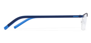 Black Rectangle Half Rim Unisex Eyeglasses by Lenskart Air Online-116790