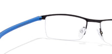 Load image into Gallery viewer, Black Rectangle Half Rim Unisex Eyeglasses by Lenskart Air Online-116790