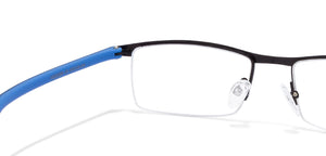 Black Rectangle Half Rim Unisex Eyeglasses by Lenskart Air Online-116790