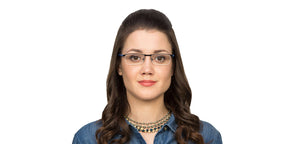 Black Rectangle Half Rim Unisex Eyeglasses by Lenskart Air Online-116790