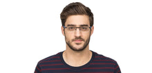 Load image into Gallery viewer, Black Rectangle Half Rim Unisex Eyeglasses by Lenskart Air Online-116790