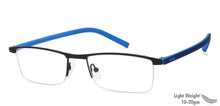 Load image into Gallery viewer, Black Rectangle Half Rim Unisex Eyeglasses by Lenskart Air Online-116790