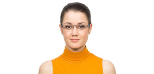 Grey Rectangle Half Rim Unisex Eyeglasses by Lenskart Air Online-116794