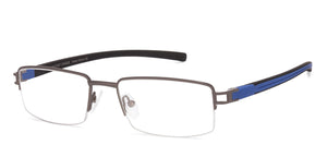 Grey Rectangle Half Rim Unisex Eyeglasses by Lenskart Air Online-116794