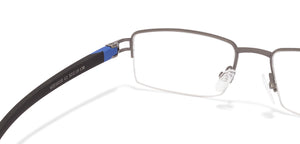 Grey Rectangle Half Rim Unisex Eyeglasses by Lenskart Air Online-116794