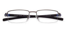 Load image into Gallery viewer, Grey Rectangle Half Rim Unisex Eyeglasses by Lenskart Air Online-116794
