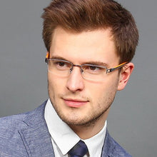 Load image into Gallery viewer, Grey Rectangle Half Rim Unisex Eyeglasses by Lenskart Air Online-116797