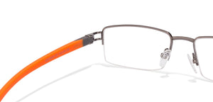 Grey Rectangle Half Rim Unisex Eyeglasses by Lenskart Air Online-116797