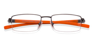 Grey Rectangle Half Rim Unisex Eyeglasses by Lenskart Air Online-116797
