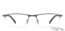 Load image into Gallery viewer, Gunmetal Rectangle Half Rim Unisex Eyeglasses by Vincent Chase VC-120102