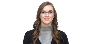Gunmetal Rectangle Half Rim Unisex Eyeglasses by Vincent Chase VC-120102