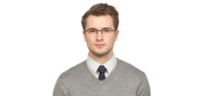 Load image into Gallery viewer, Gunmetal Rectangle Half Rim Unisex Eyeglasses by Vincent Chase VC-120102