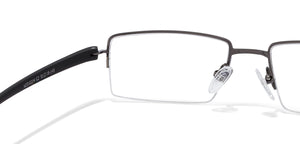 Grey Rectangle Half Rim Unisex Eyeglasses by Lenskart Air Online-116818