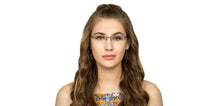 Load image into Gallery viewer, Grey Rectangle Half Rim Unisex Eyeglasses by Lenskart Air Online-116818