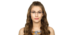 Grey Rectangle Half Rim Unisex Eyeglasses by Lenskart Air Online-116818