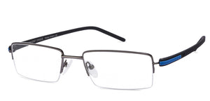 Grey Rectangle Half Rim Unisex Eyeglasses by Lenskart Air Online-116818