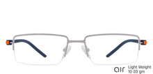 Load image into Gallery viewer, Grey Rectangle Half Rim Unisex Eyeglasses by Lenskart Air Online-121110