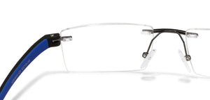 Grey Rectangle Rimless Unisex Eyeglasses by Lenskart Air Online-120132
