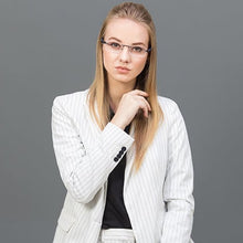Load image into Gallery viewer, Grey Rectangle Rimless Unisex Eyeglasses by Lenskart Air Online-120132