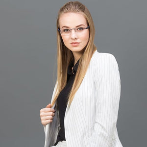 Grey Rectangle Rimless Unisex Eyeglasses by Lenskart Air Online-120132