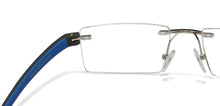 Load image into Gallery viewer, Silver Rectangle Rimless Unisex Eyeglasses by Lenskart Air Online-120137