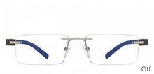 Load image into Gallery viewer, Silver Rectangle Rimless Unisex Eyeglasses by Lenskart Air Online-120137
