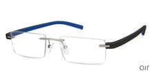 Load image into Gallery viewer, Silver Rectangle Rimless Unisex Eyeglasses by Lenskart Air Online-120137