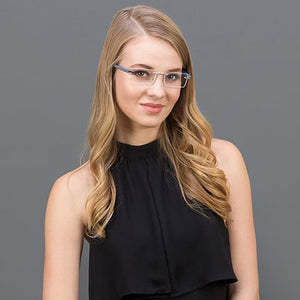 Silver Rectangle Rimless Unisex Eyeglasses by Lenskart Air Online-120137