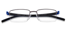Load image into Gallery viewer, Grey Rectangle Half Rim Unisex Eyeglasses by Lenskart Air Online-116830