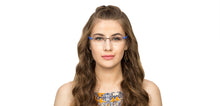 Load image into Gallery viewer, Grey Rectangle Half Rim Unisex Eyeglasses by Lenskart Air Online-116830