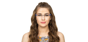 Grey Rectangle Half Rim Unisex Eyeglasses by Lenskart Air Online-116830