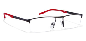 Black Rectangle Half Rim Unisex Eyeglasses by Lenskart Air Online-116832