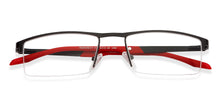 Load image into Gallery viewer, Black Rectangle Half Rim Unisex Eyeglasses by Lenskart Air Online-116832
