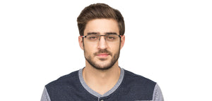 Black Rectangle Half Rim Unisex Eyeglasses by Lenskart Air Online-116832