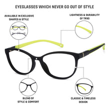Load image into Gallery viewer, Black Cat Eye Full Rim Women Eyeglasses by Lenskart Air Online-117255