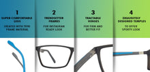 Load image into Gallery viewer, Grey Rectangle Full Rim Unisex Eyeglasses by Lenskart Air Online-117265