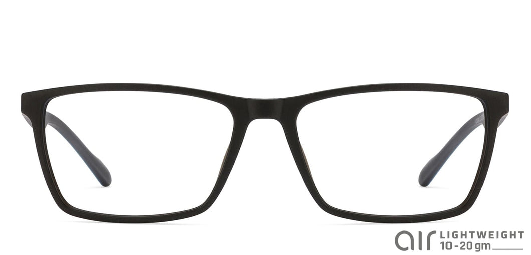 Grey Rectangle Full Rim Unisex Eyeglasses by Lenskart Air Online-117265