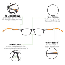 Load image into Gallery viewer, Grey Rectangle Full Rim Unisex Eyeglasses by Lenskart Air Online-117269