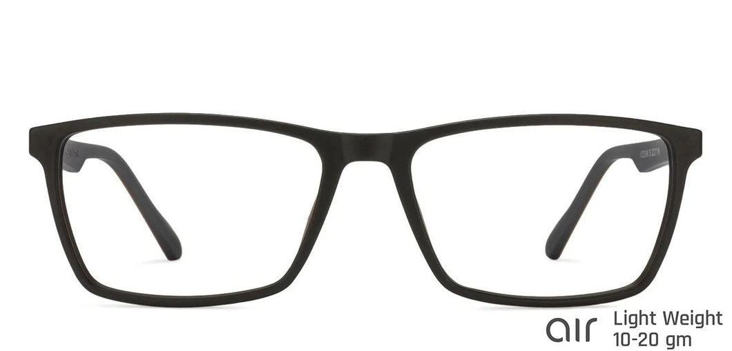 Grey Rectangle Full Rim Unisex Eyeglasses by Lenskart Air Online-117269