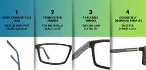 Brown Rectangle Full Rim Unisex Eyeglasses by Lenskart Air Online-117272