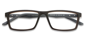 Brown Rectangle Full Rim Unisex Eyeglasses by Lenskart Air Online-117272
